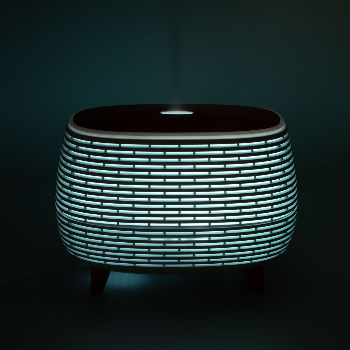 Ribbed Aroma Diffuser with Colour-Changing Light | 400ml Ultrasonic | Remote Control | Aromatherapy Home Gift