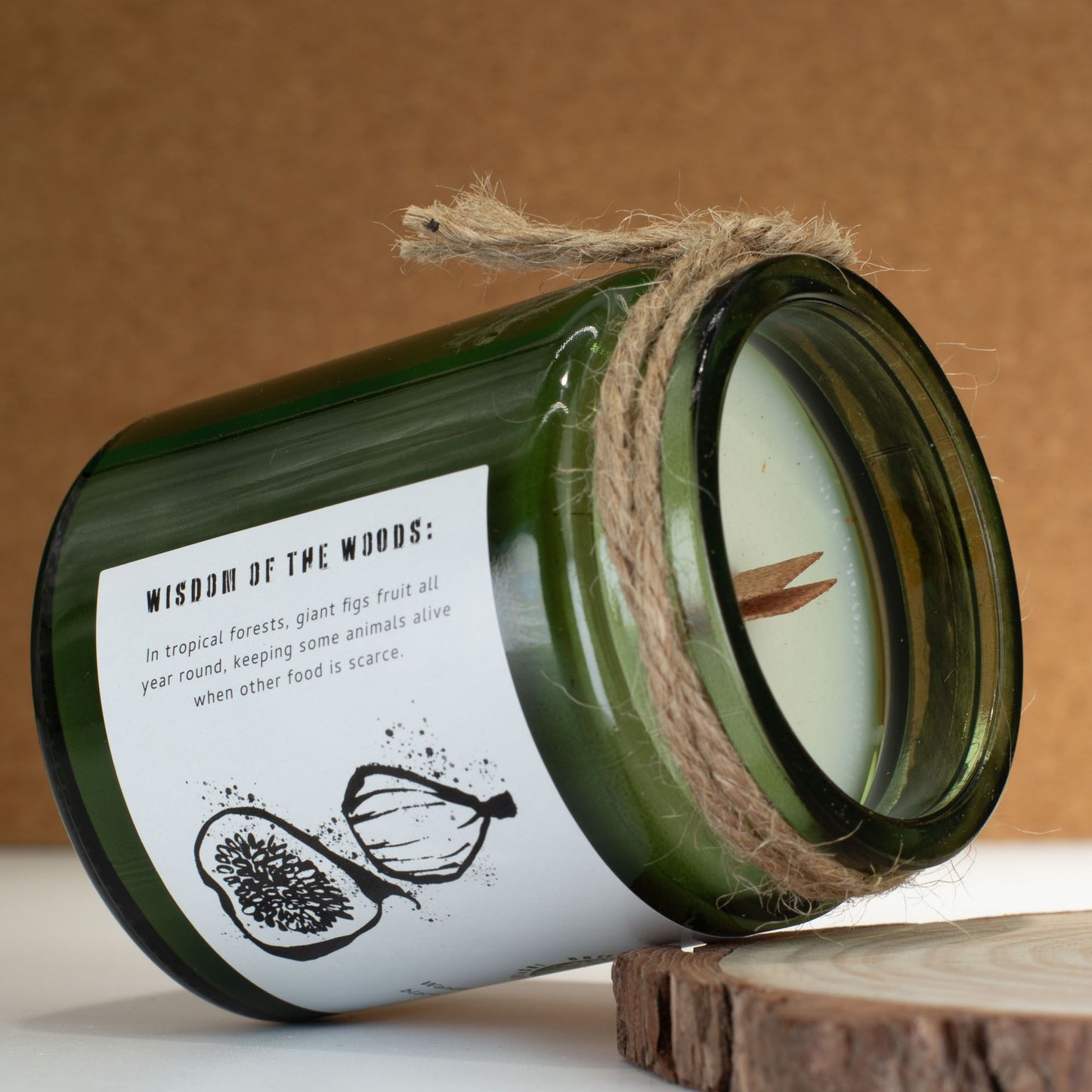 Fig & Cassis Woodwick Soy Candle | Sage & Mintwood Natural Home Fragrance Gift