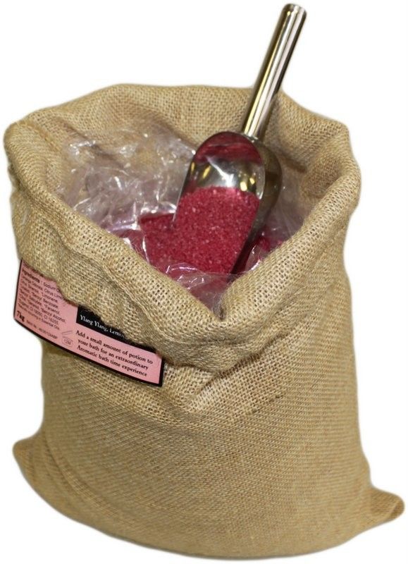 Passion Bath Potion | 7kg Hessian Sack | Romantic Aromatherapy Bath Soak | Made in UK