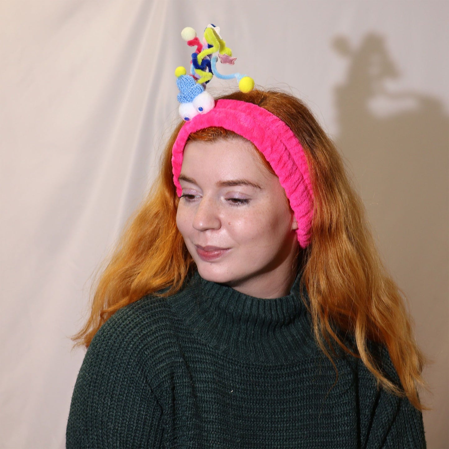 Party Monster Makeup Headbands | Fun Novelty Set of 5 | Soft Flannel | Amber & Calm