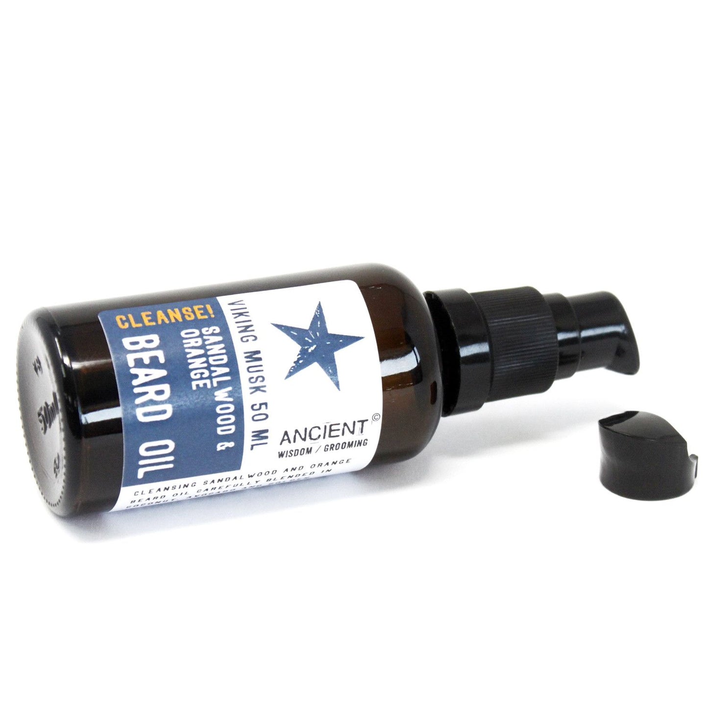Viking Musk Beard Oil | Orange & Sandalwood | Coconut & Jojoba | 50ml | Amber & Calm