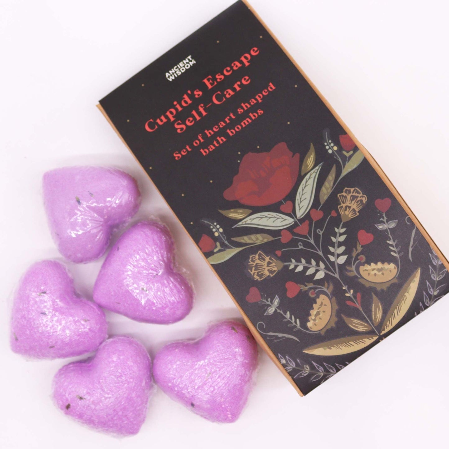 Cupid's Escape Self Care Bath Heart Gift Set | Romantic Valentine's Gift | Luxury Pamper Set