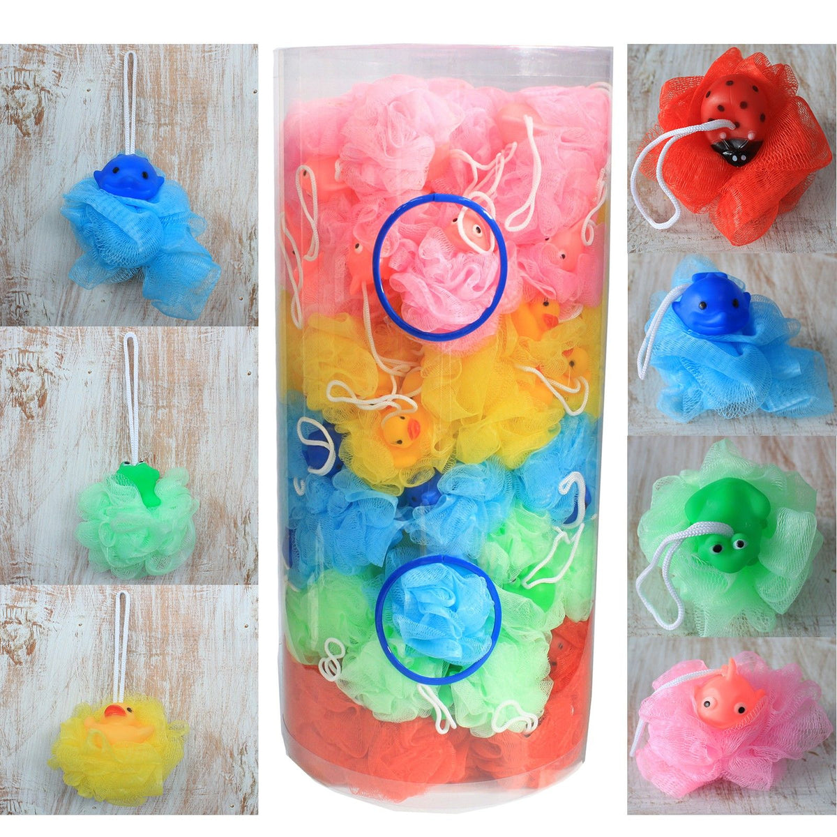 Squeaky Bath Scrunchie | Fun Novelty Body Scrubber | 30g | Amber & Calm