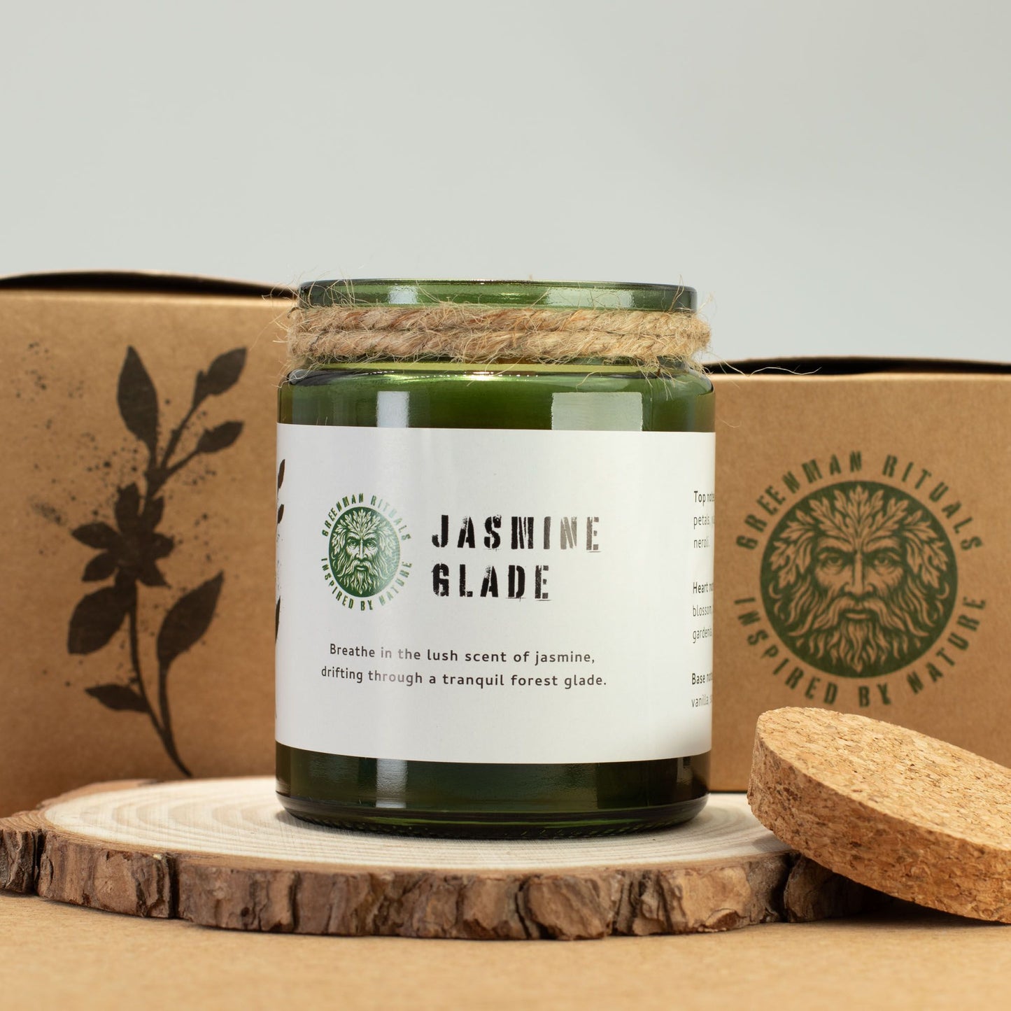 Jasmine Glade Woodwick Soy Candle | Sage & Mintwood Floral Home Fragrance Gift
