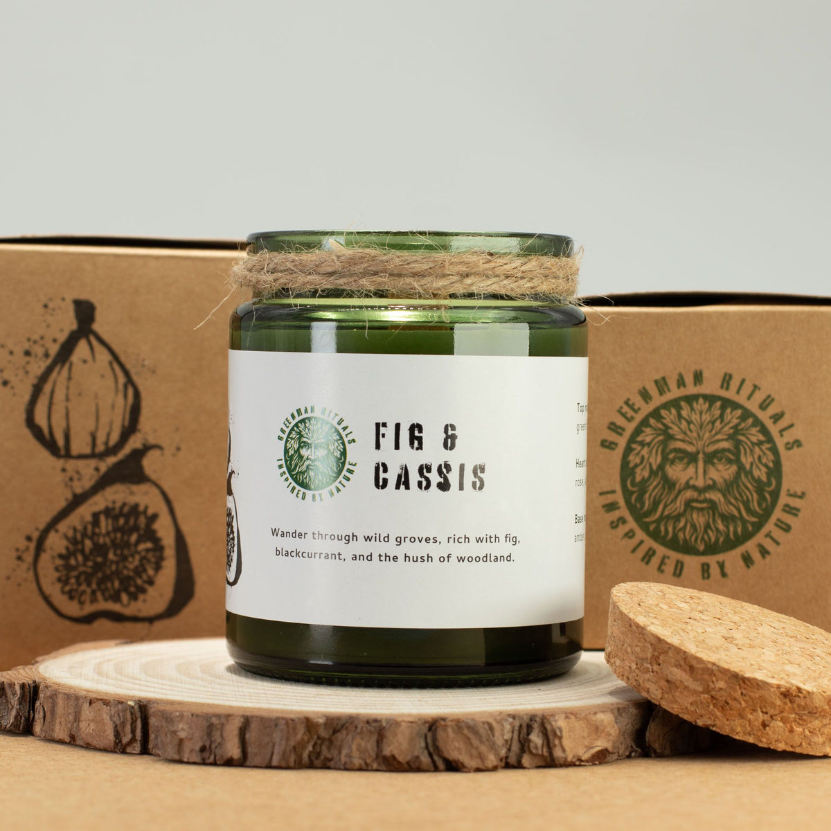 Fig & Cassis Woodwick Soy Candle | Sage & Mintwood Natural Home Fragrance Gift