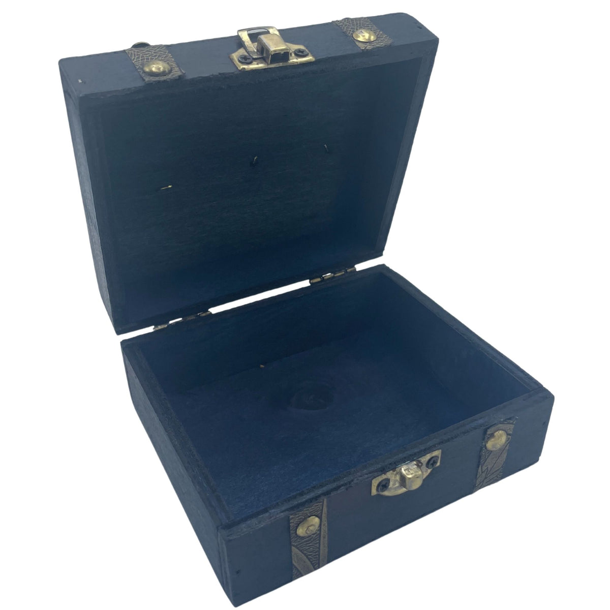 Teal Square Tea Chest | Vintage Style Storage Box | Boho Home Decor | Trinket & Keepsake Box