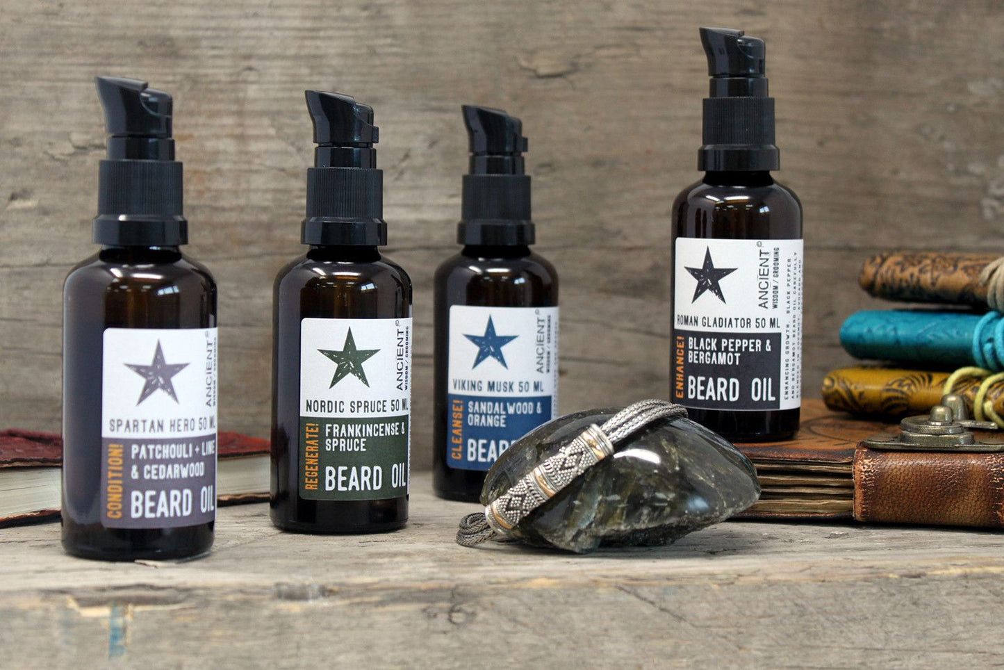 Spartan Hero Beard Oil | Patchouli, Lime & Cedarwood | Coconut & Jojoba | 50ml | Amber & Calm