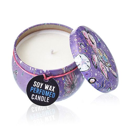 Art Tin Candle - Sea Life - Raspberry