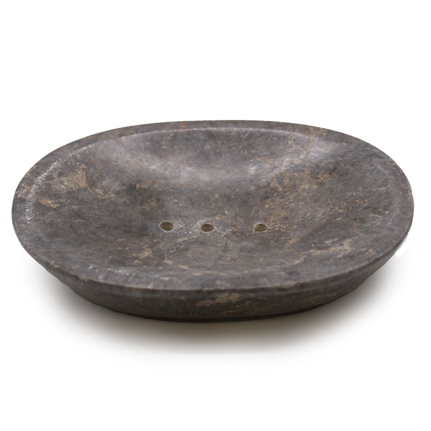 Classic Oval Grey Marble Soap Dish | Natural Stone | Luxury Bathroom Accessory | Artisan Home Gift
