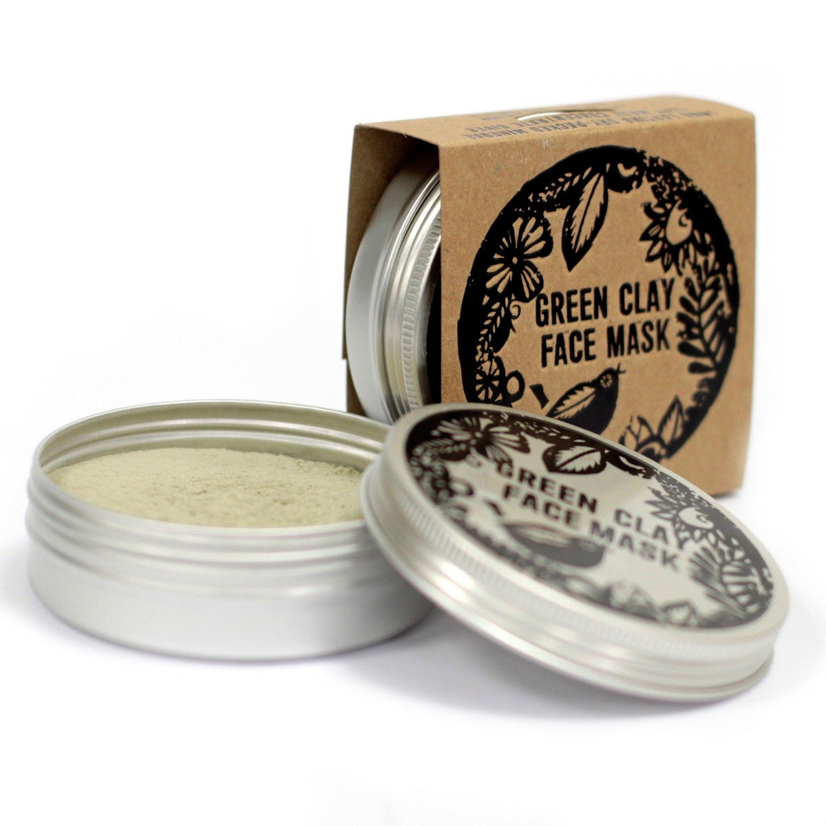Agnes + Cat Green Clay Face Mask | Pore Purifying | Aluminium Tin | Handmade in the UK