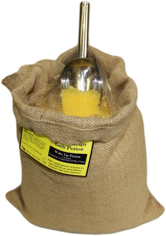 Wake Up Bath Potion | 7kg Hessian Sack | Energising Aromatherapy Bath Soak | Made in UK