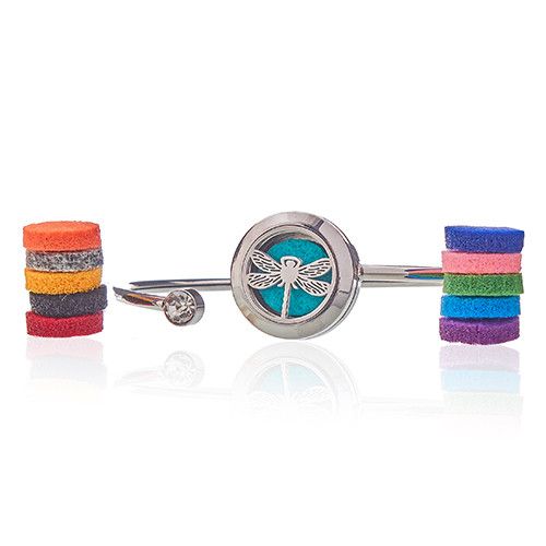 Dragonfly Aromatherapy Crystal Bracelet | Essential Oil Diffuser Jewellery Gift