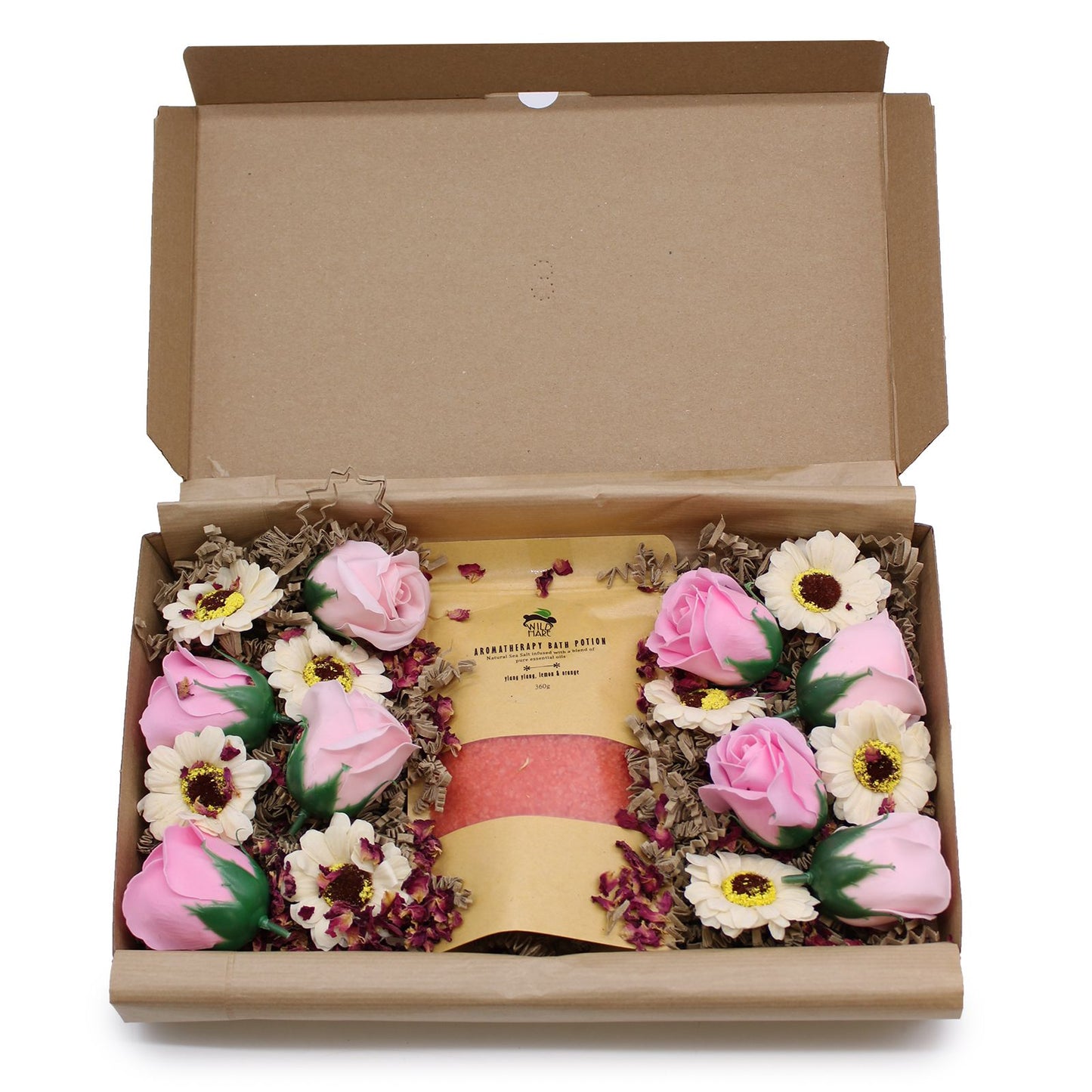 Passion Salt Soak Gift Set | Ylang Ylang, Lemon & Orange | Luxury Romantic Bath Gift