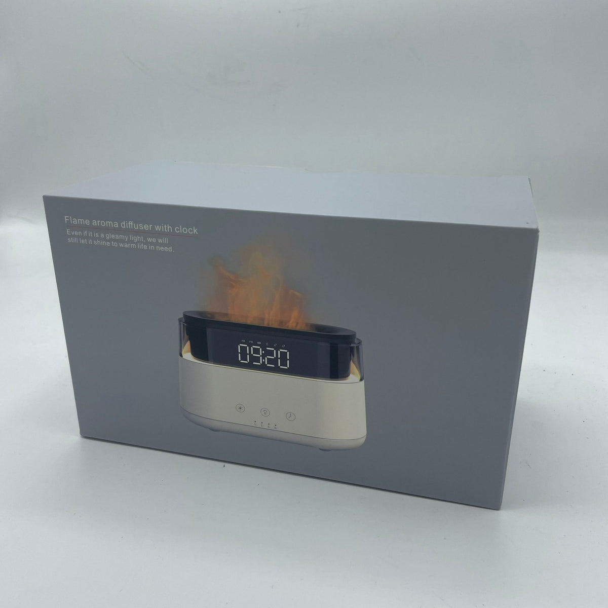 Modern LED Clock Aroma Diffuser | USB-C | Flame Effect | Home Wellness Gift