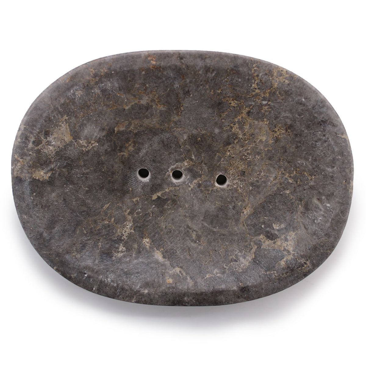 Classic Oval Grey Marble Soap Dish | Natural Stone | Luxury Bathroom Accessory | Artisan Home Gift