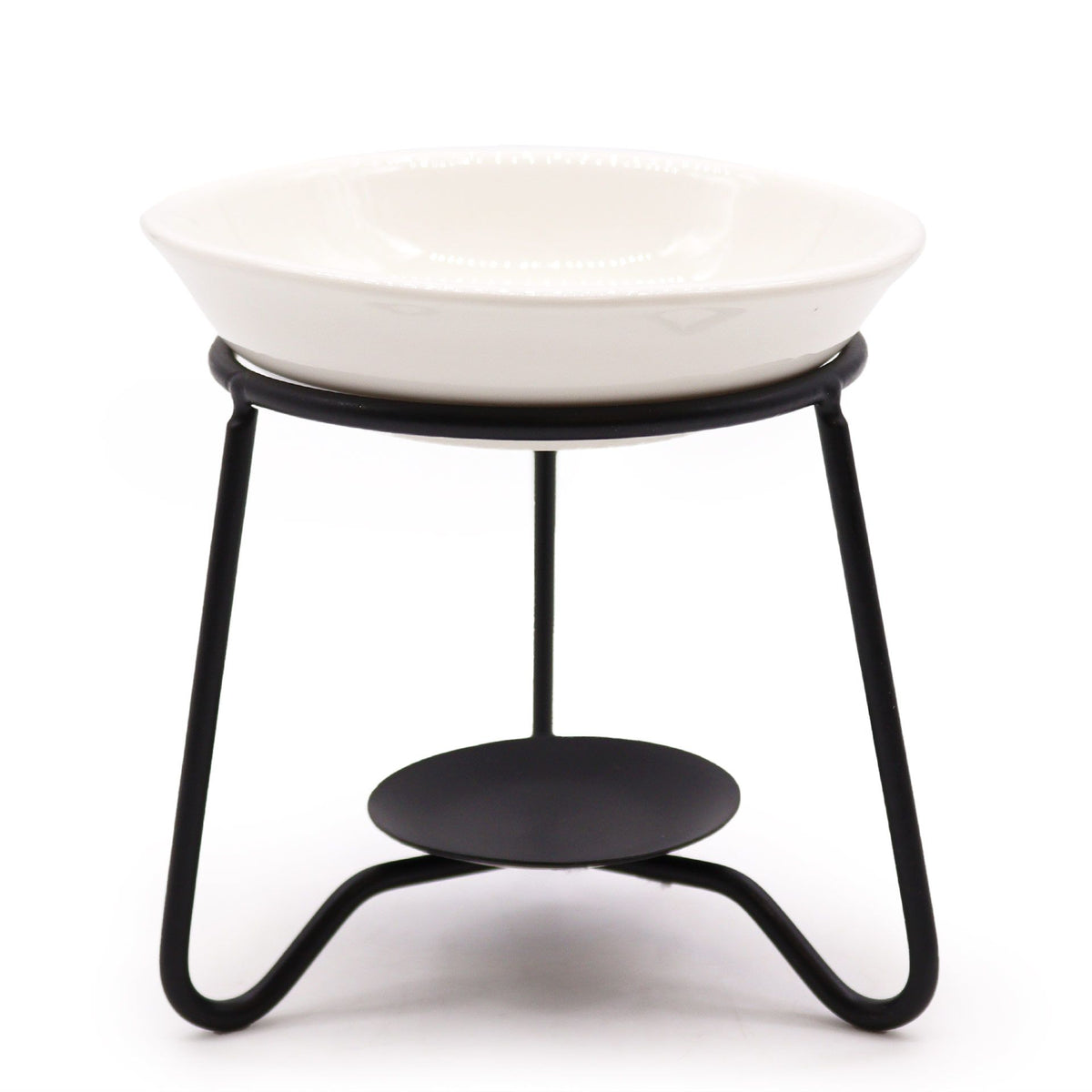 Ceramic & Metal Simple Oil Burner | Minimalist Wax Melt & Essential Oil Burner