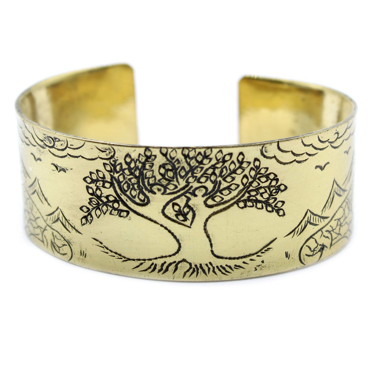 Brass Tibetan Tree of Life Mantra Bracelet