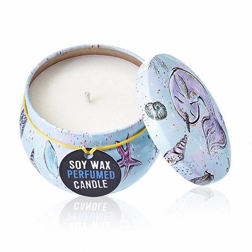 Art Tin Candle - Sea Life - Raspberry
