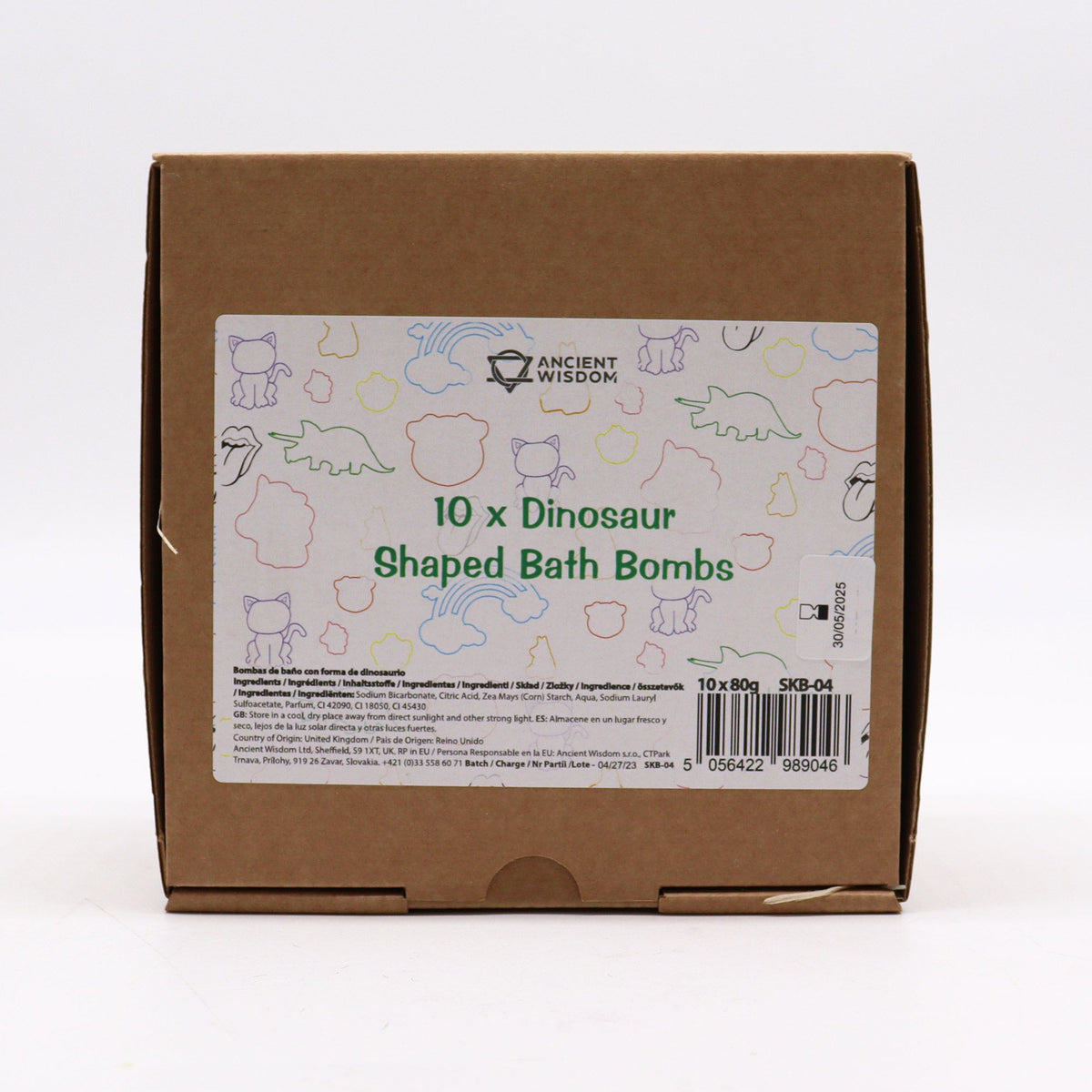 Dinosaur Bath Bomb | Blueberry | 80g | Fun Vegan Kids Bath Gift | Handmade in UK | Stocking Filler