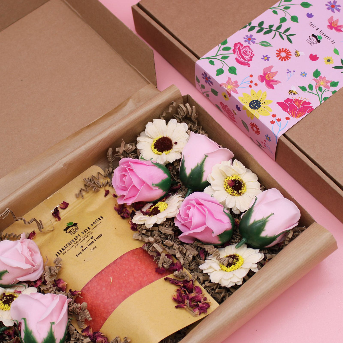 Passion Salt Soak Gift Set | Ylang Ylang, Lemon & Orange | Luxury Romantic Bath Gift