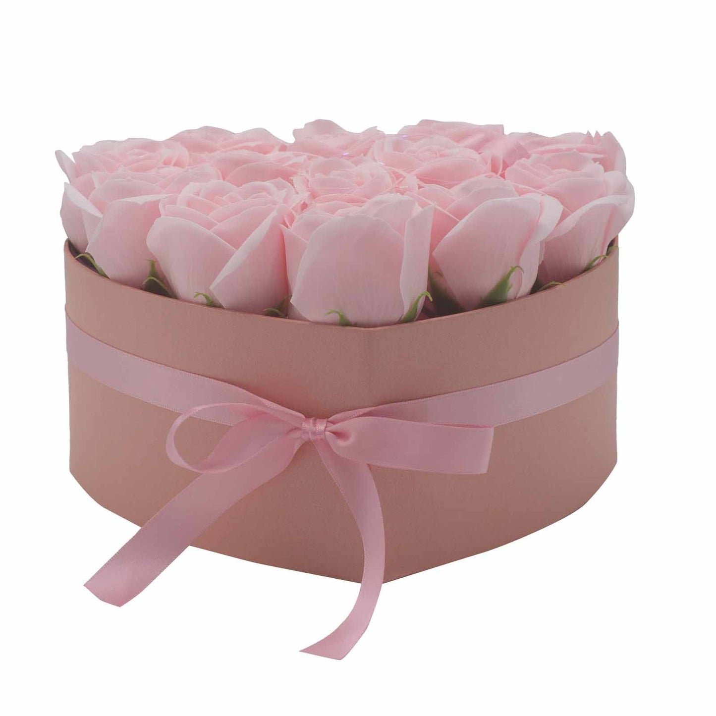 Pink Rose Soap Flower Bouquet | 13 Roses Heart | Luxury Romantic Bath Gift | Valentine's Mother's Day