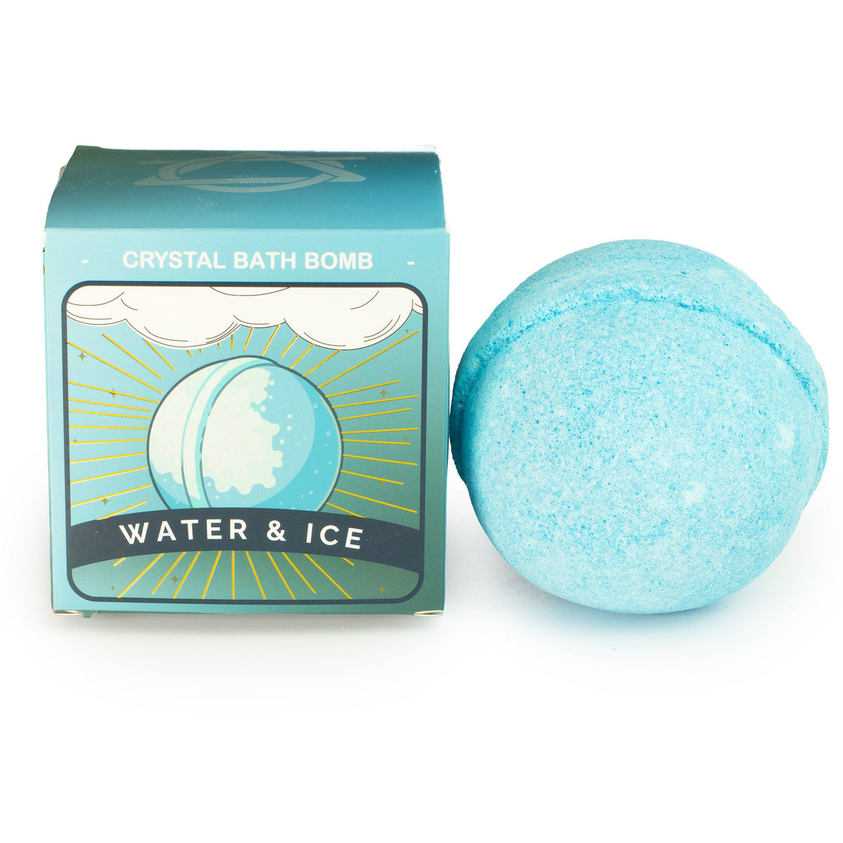 Crystal Bath Bomb | Water Element | Real Gemstone Inside | Handmade in the UK | Gift for Her