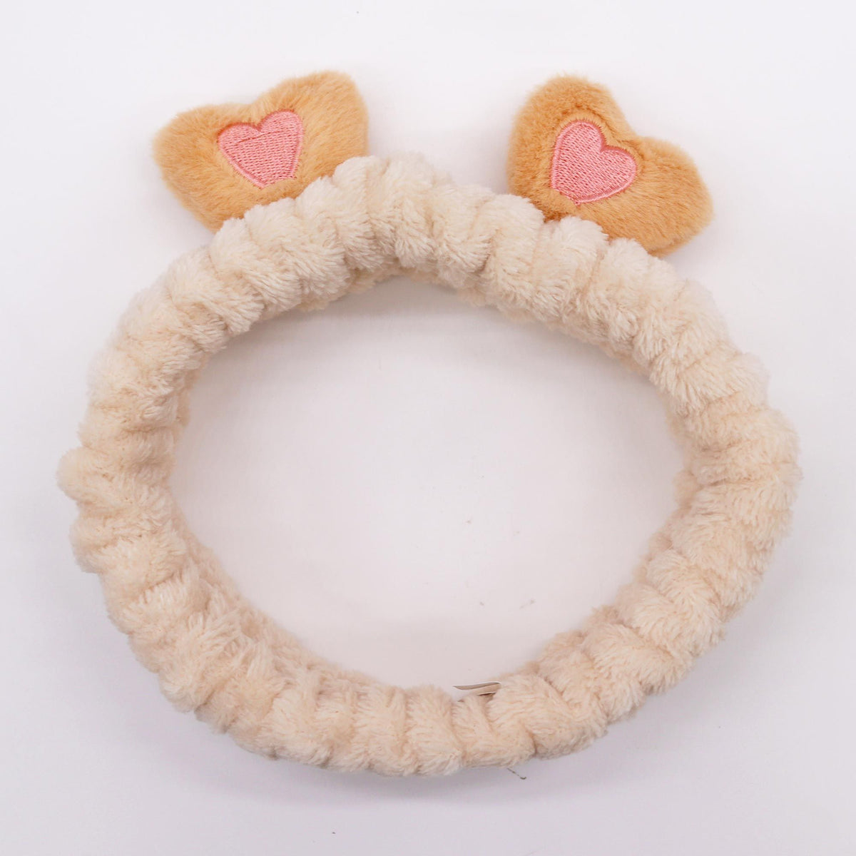 Cute Makeup Headbands | Hearts & Ears | Set of 5 | Soft Flannel | Amber & Calm