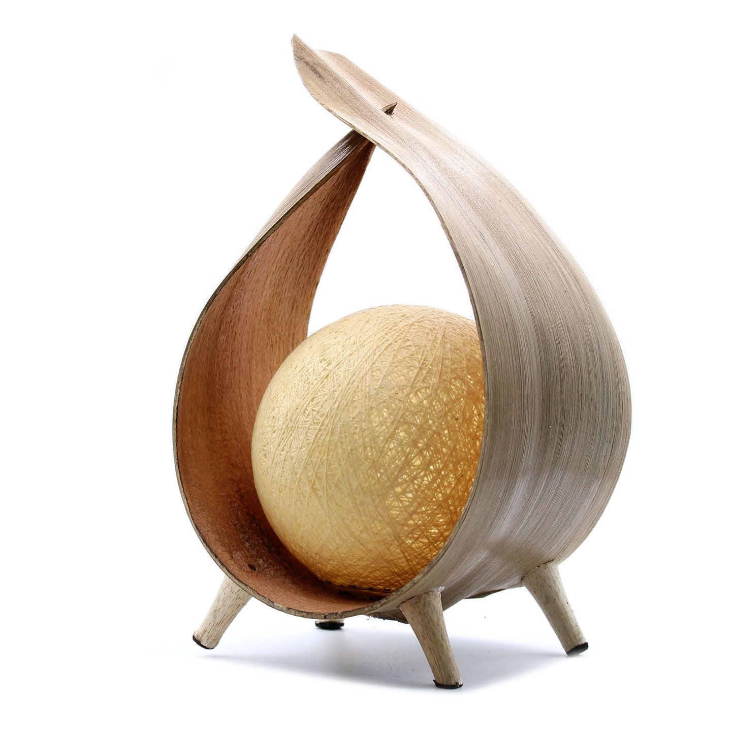 Natural Coconut Lamp | Natural Wrapover | Eco Ambient Lighting | Boho Home Gift