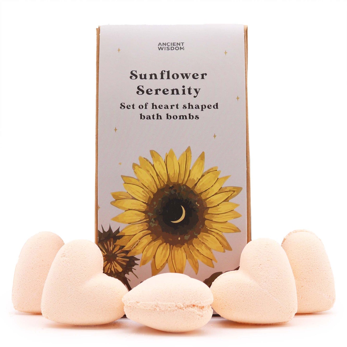 Sunflower Serenity Bath Heart Gift Set | Passion Fruit Scent | Vegan Birthday & Summer Gift