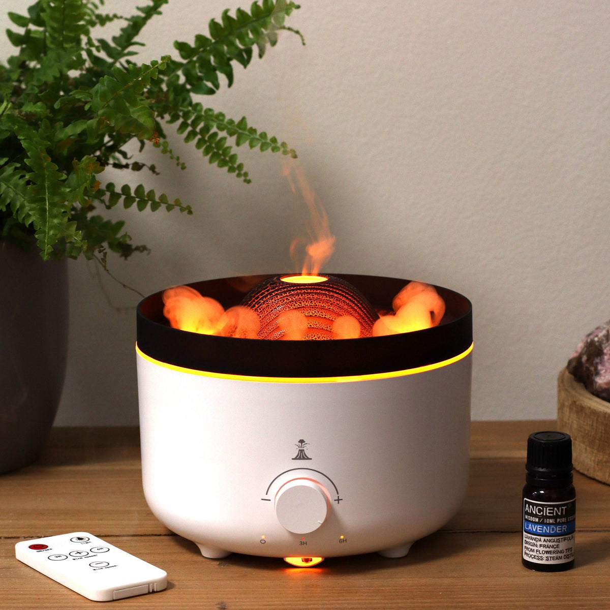 Large Volcano Effect Aroma Diffuser 560ml | Colour Changing LED Humidifier Gift