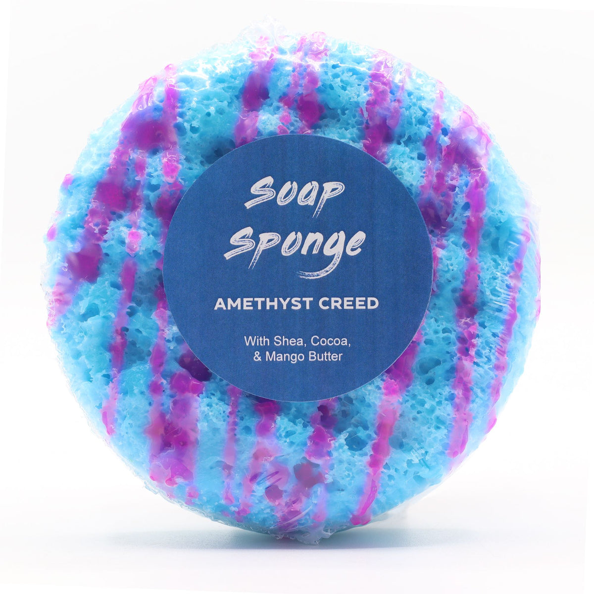 Butter Bubble Soap Sponge | Amethyst Creed | Shea & Mango Butter | Exfoliating | Handmade in the UK