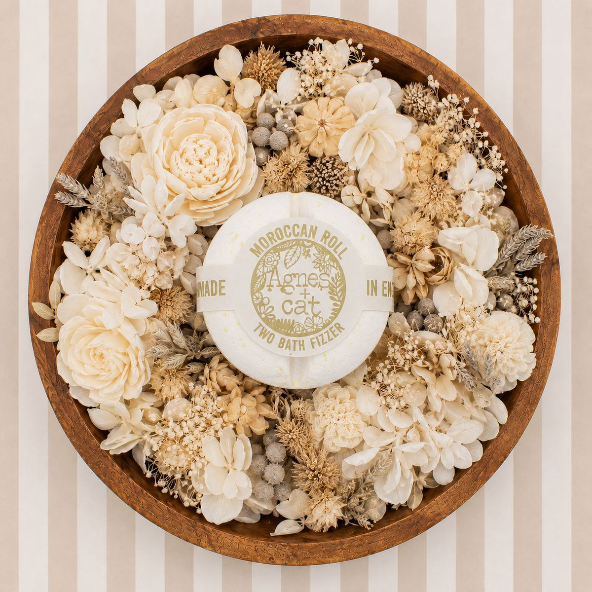 Agnes & Cat Secret Garden Bath Fizzer Gift Set | 3 Large Fizzers | Luxury Vegan Floral Bath Gift