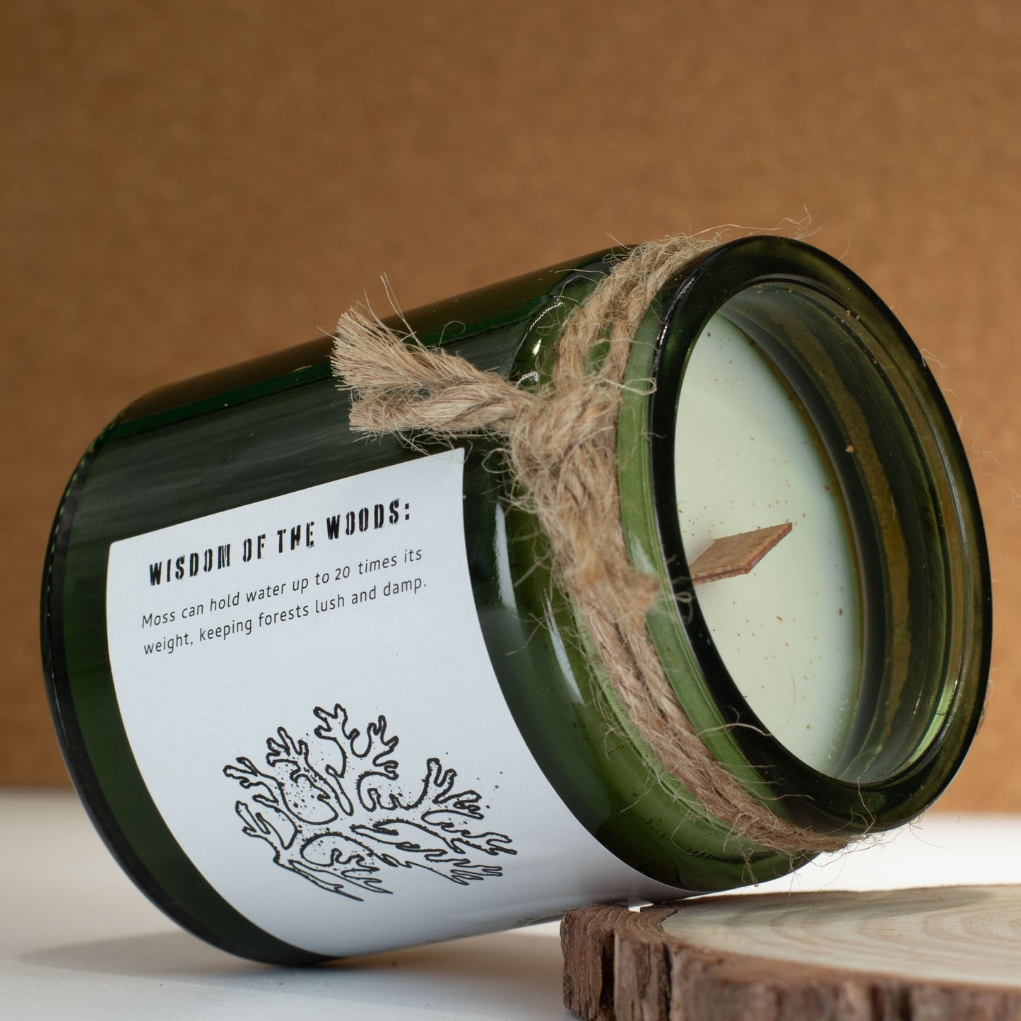 Moss & Mist Woodwick Soy Candle | Sage & Mintwood Natural Home Fragrance Gift