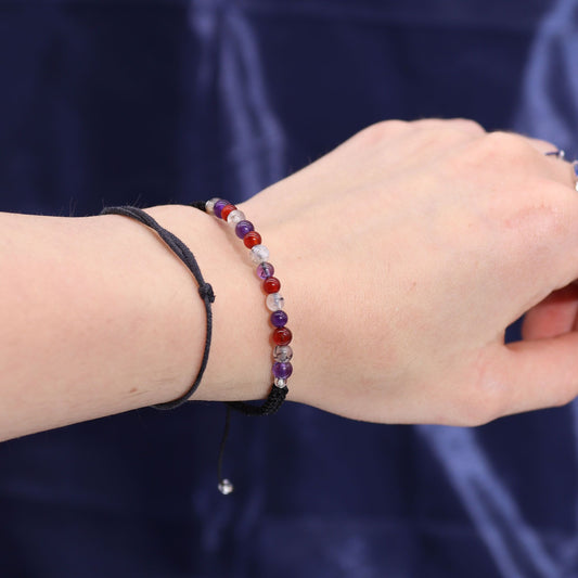 Virgo Zodiac Crystal Candle with Gemstone Bracelet | Star Sign Gift for Her