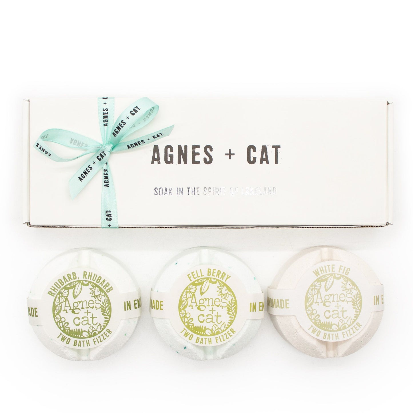 Agnes & Cat Berry & Fig Bath Fizzer Gift Set | 3 Large Fizzers | Luxury Vegan Fruity Bath Gift
