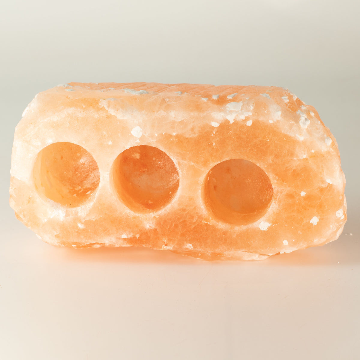 Natural Salt Candle Holder - 3 holes