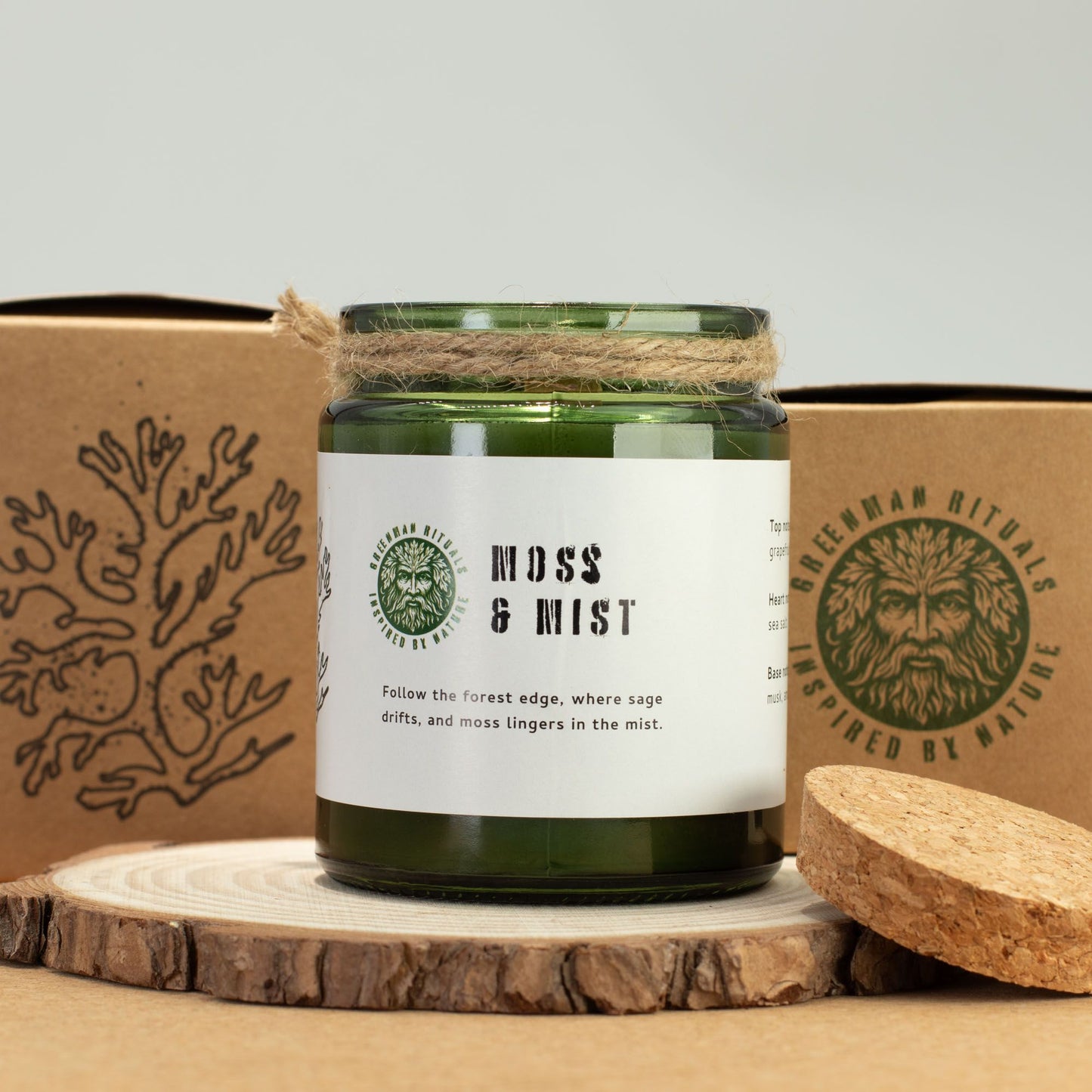 Moss & Mist Woodwick Soy Candle | Sage & Mintwood Natural Home Fragrance Gift