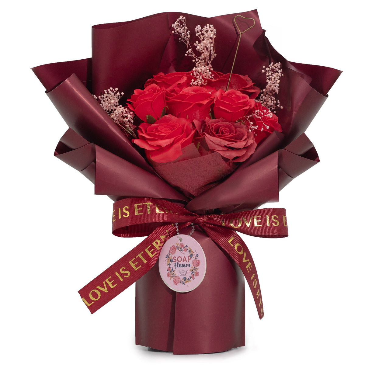 Love is Eternal Red Roses Bouquet Gift Card | Romantic Gift | Valentine's & Anniversary