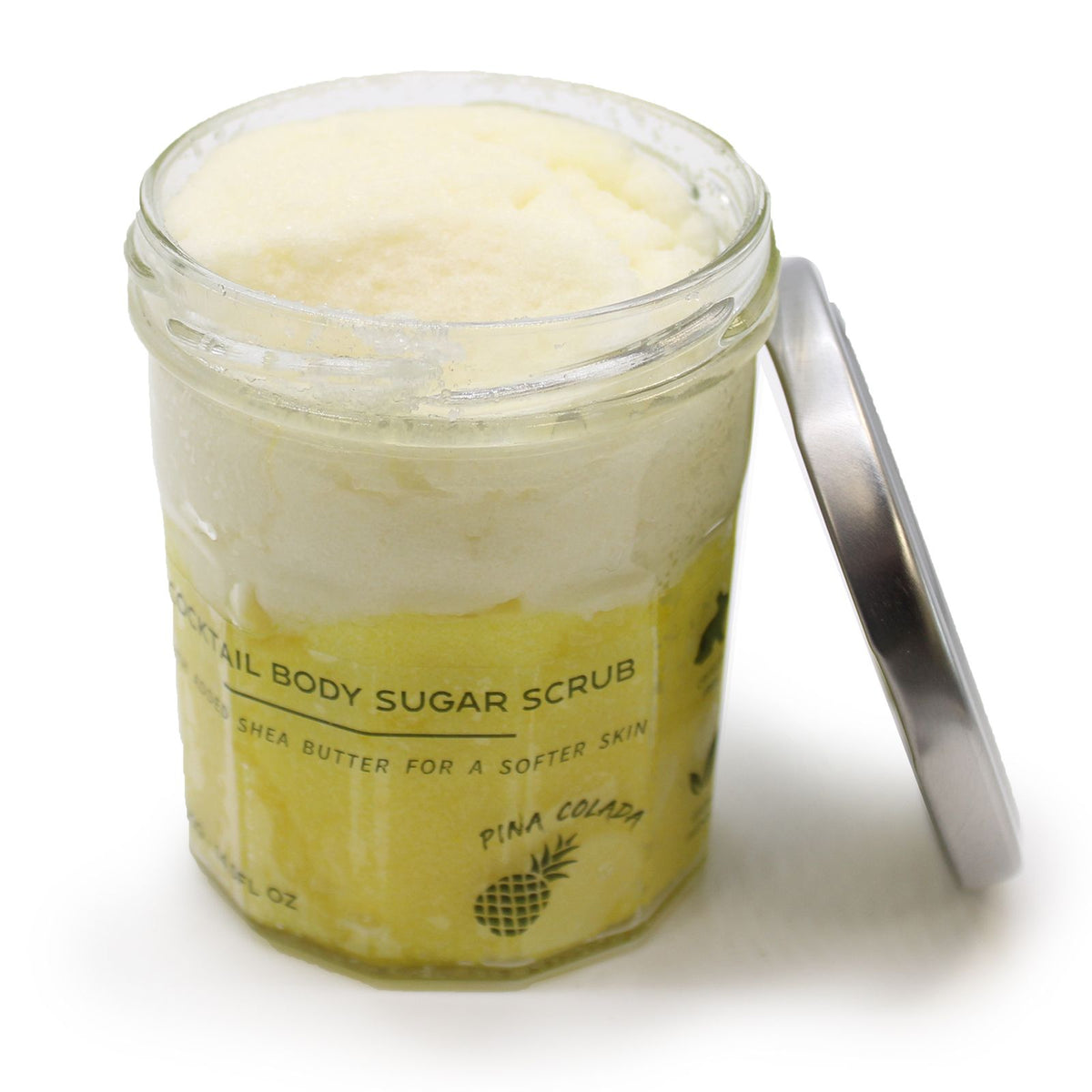 Piña Colada Fragranced Sugar Body Scrub | 300g | Vegan Exfoliating Tropical Skin Gift | Plastic Free