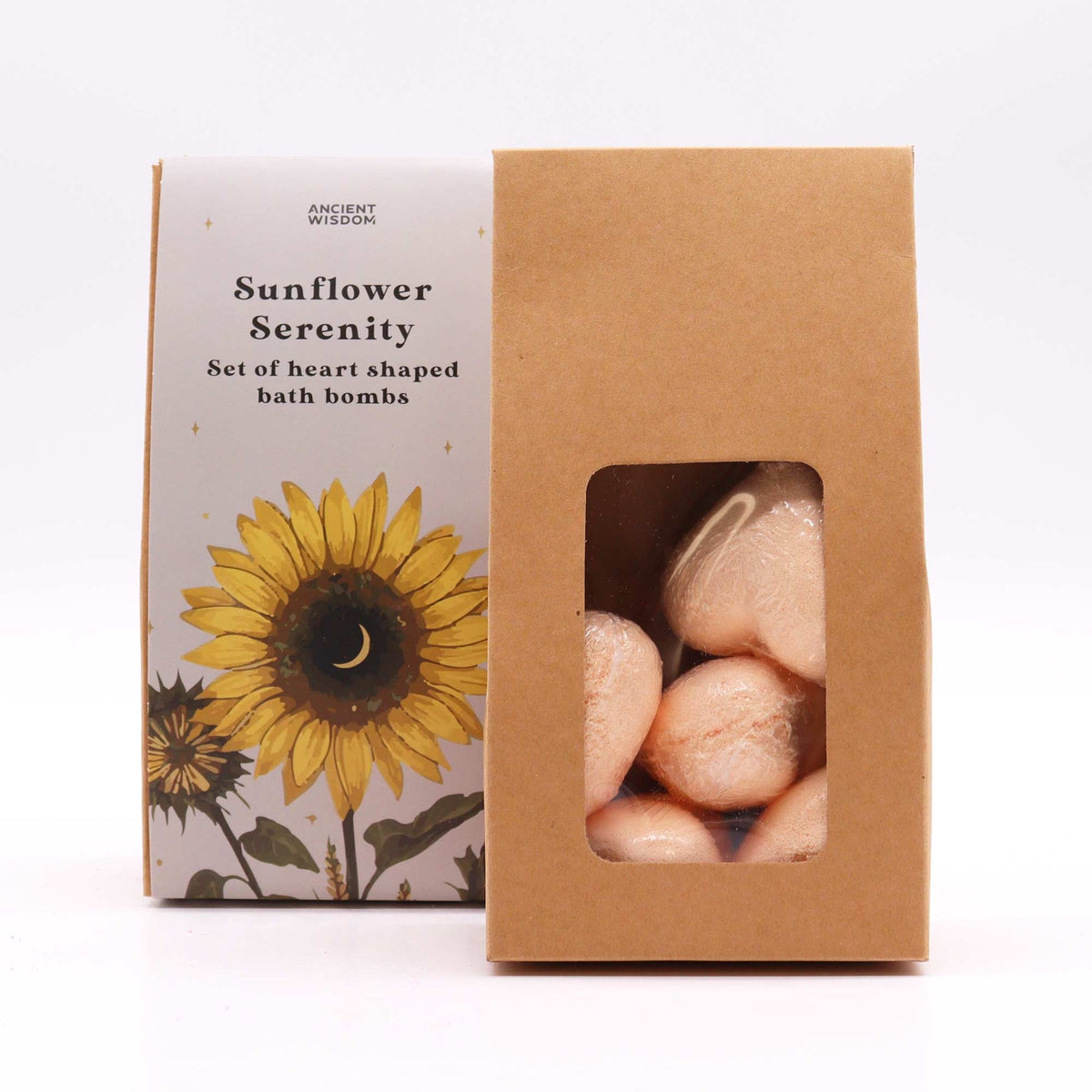 Sunflower Serenity Bath Heart Gift Set | Passion Fruit Scent | Vegan Birthday & Summer Gift