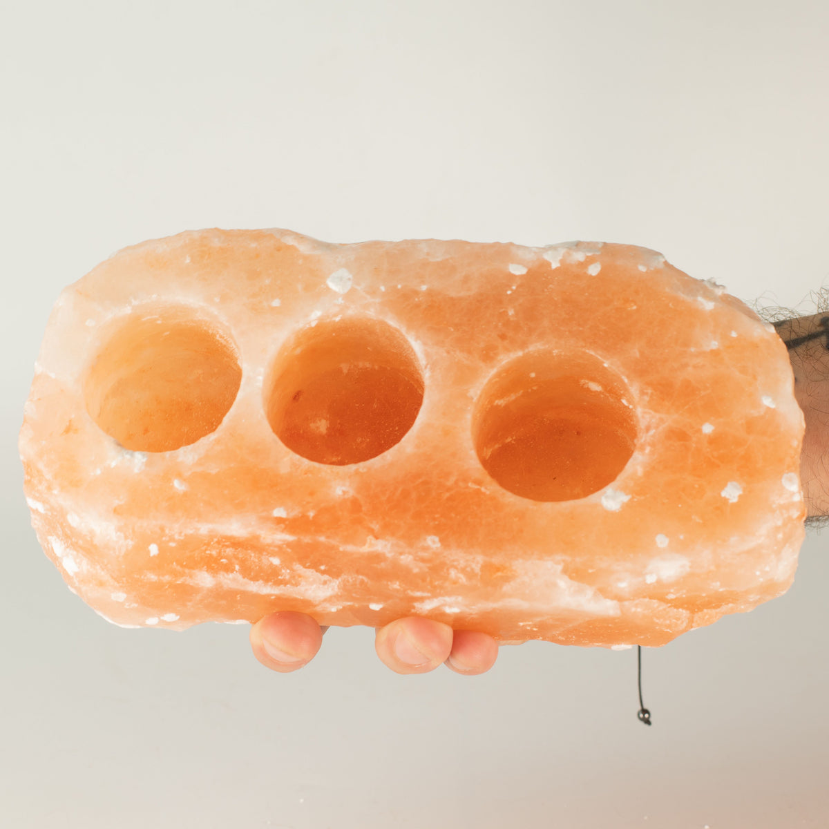 Natural Salt Candle Holder - 3 holes