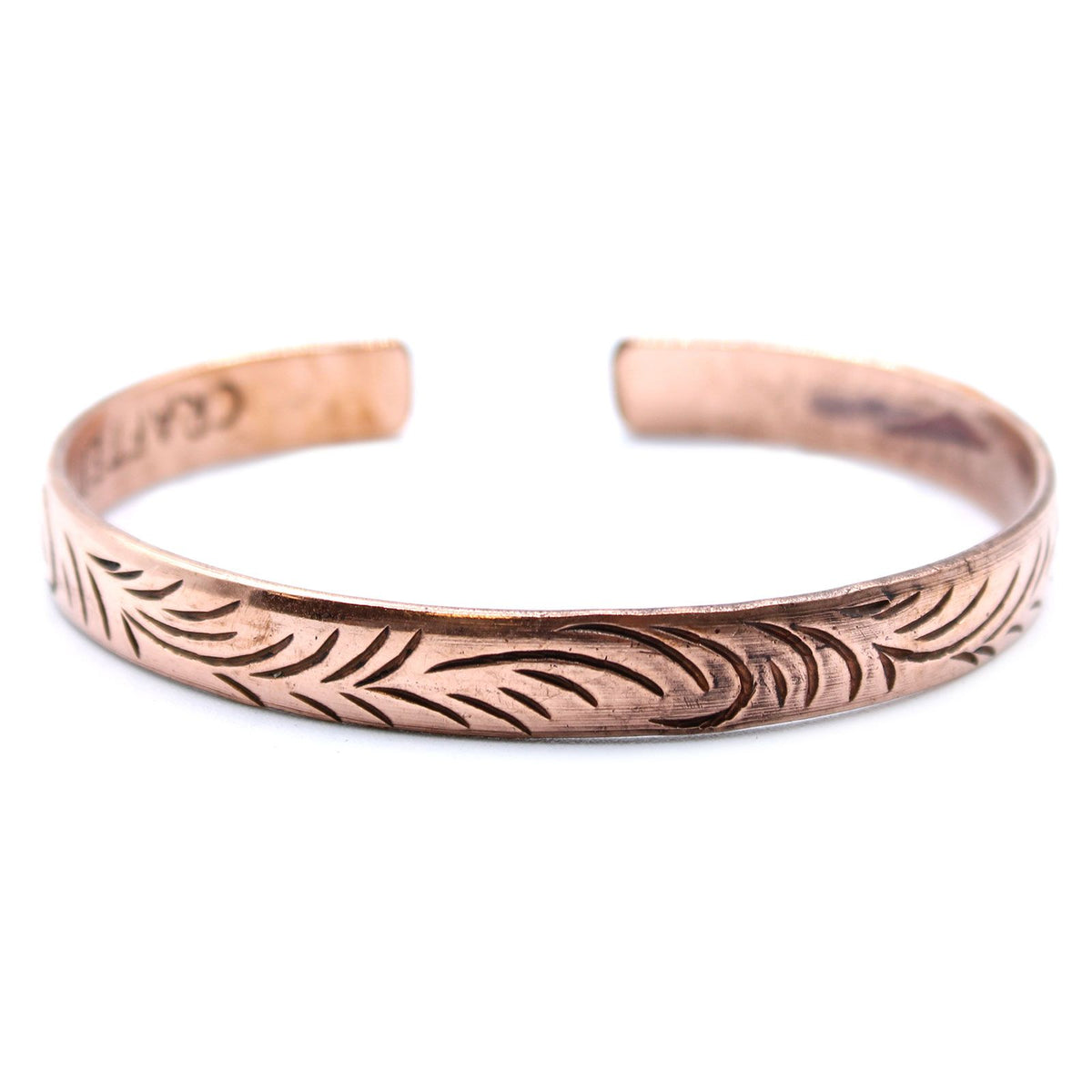 Copper Tibetan Slim Tribal Swirls Bracelet