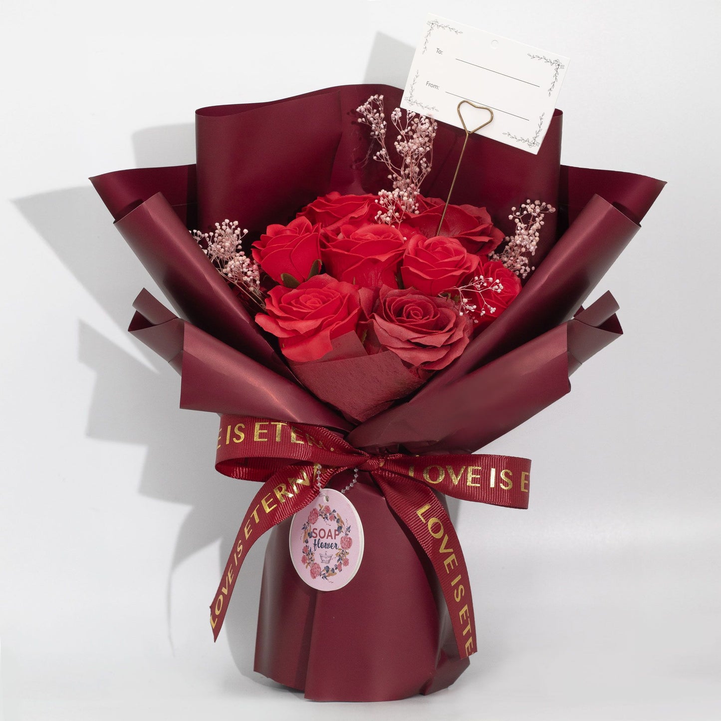 Love is Eternal Red Roses Bouquet Gift Card | Romantic Gift | Valentine's & Anniversary