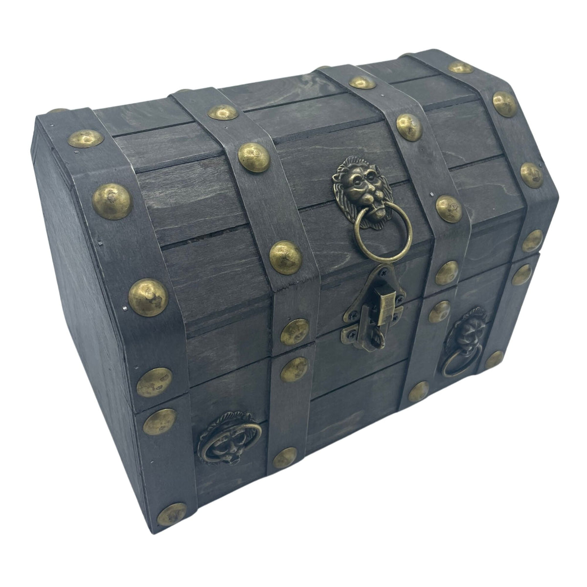 Grey Large Treasure Chest | Vintage Style Storage Box | Boho Home Decor | Keepsake & Trinket Box