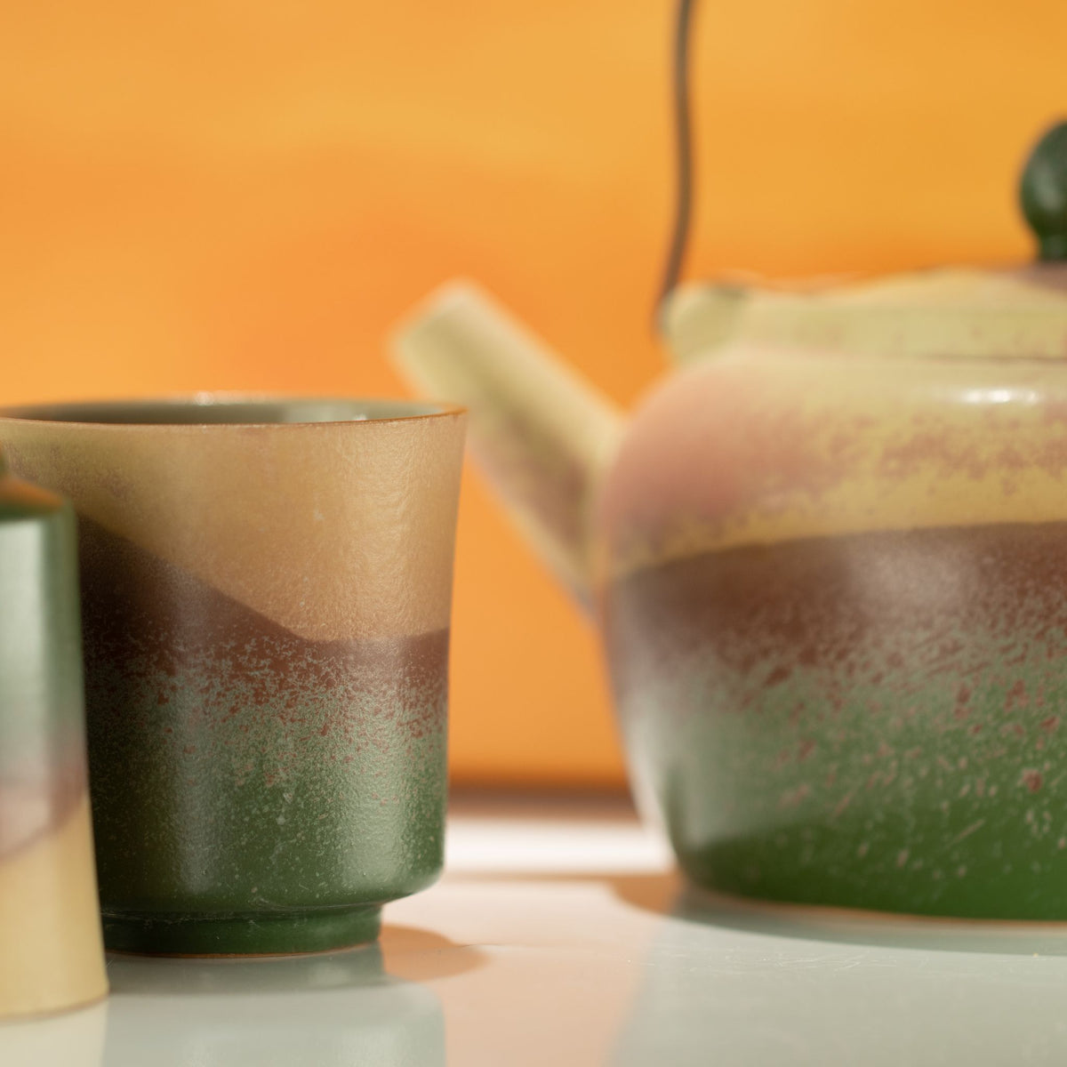 Japanese Kyusu Style Tea Set & Four Cups | Green Tea Set | Mindful Gift | Birthday Gift for Tea Lovers