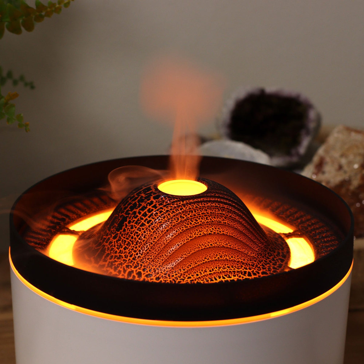 Large Volcano Effect Aroma Diffuser 560ml | Colour Changing LED Humidifier Gift