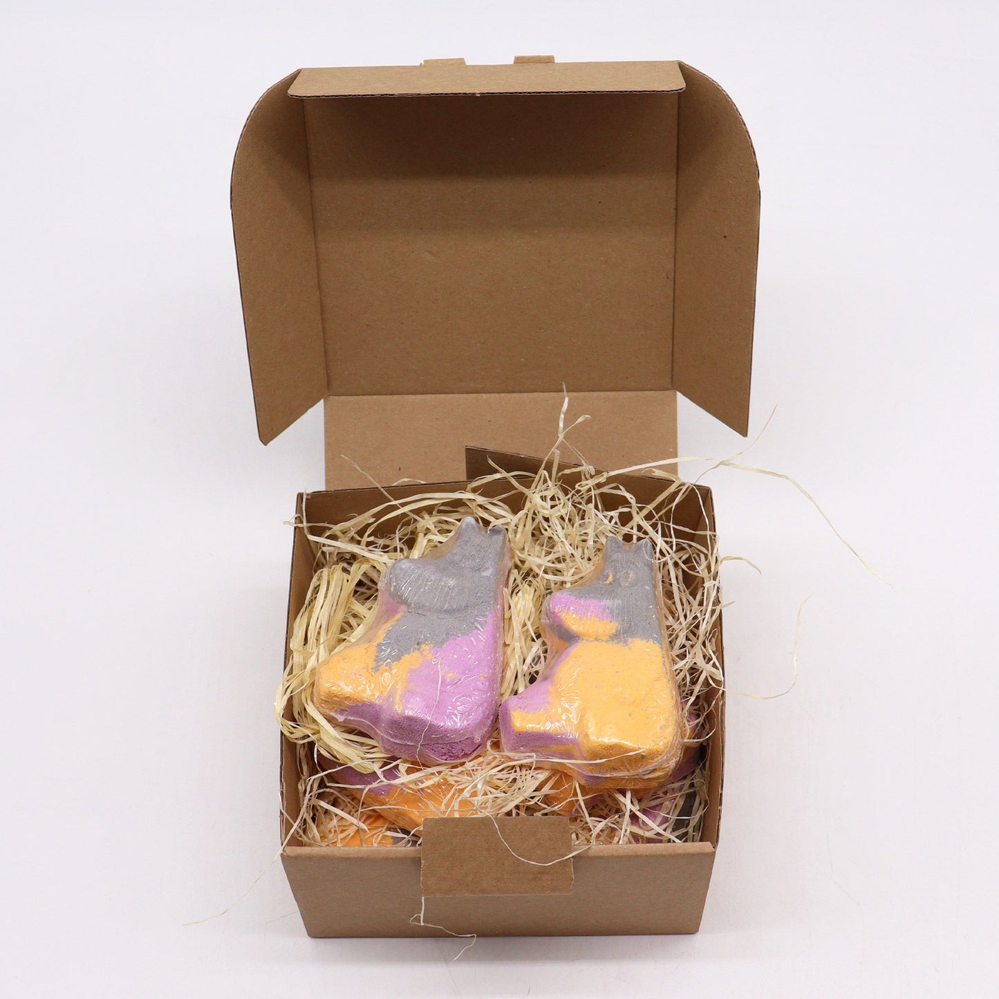 Hippo Bath Bomb | Citrus Crush | 85g | Fun Vegan Kids Bath Gift | Handmade in UK | Stocking Filler