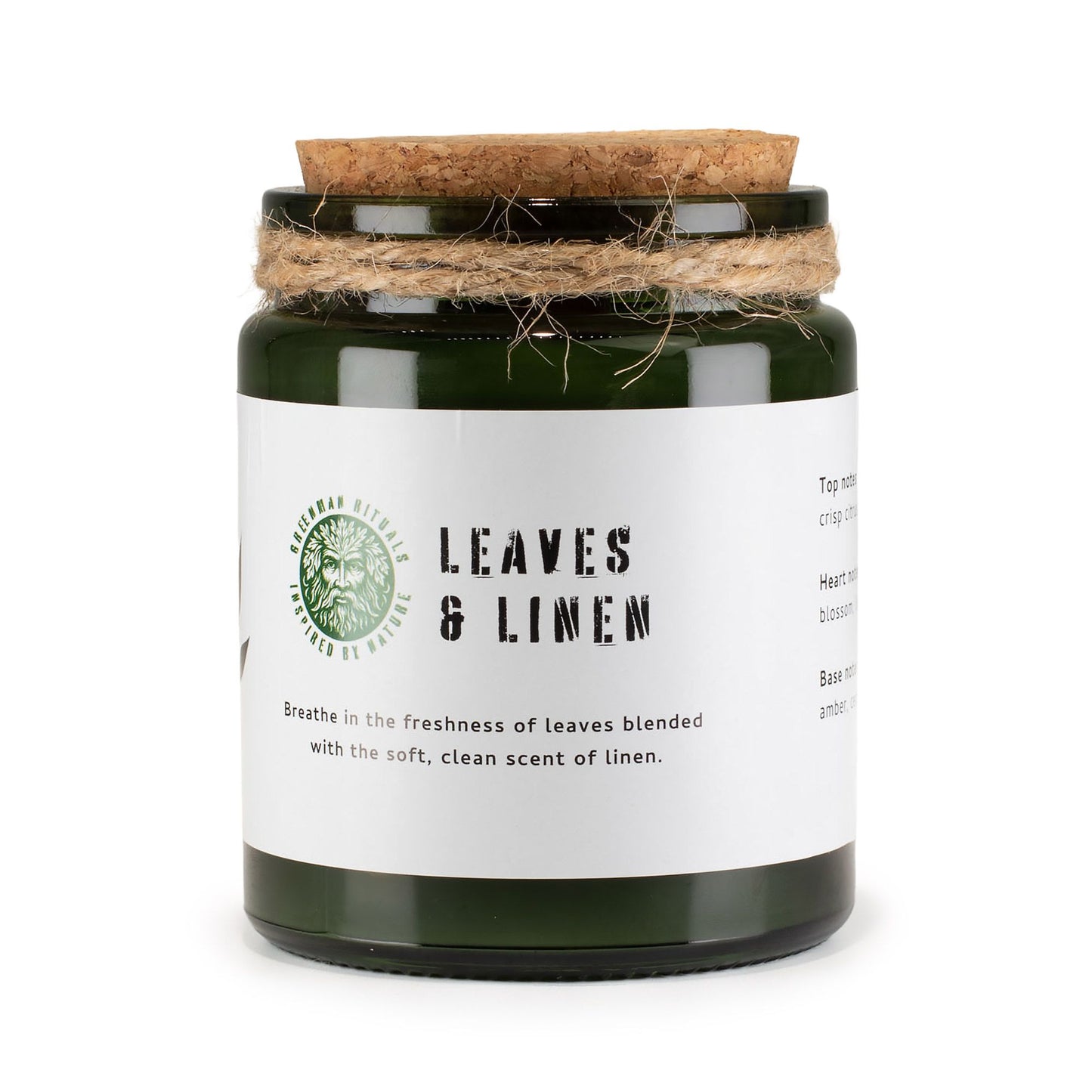 Leaves & Linen Woodwick Soy Candle | Sage & Mintwood Clean Home Fragrance Gift