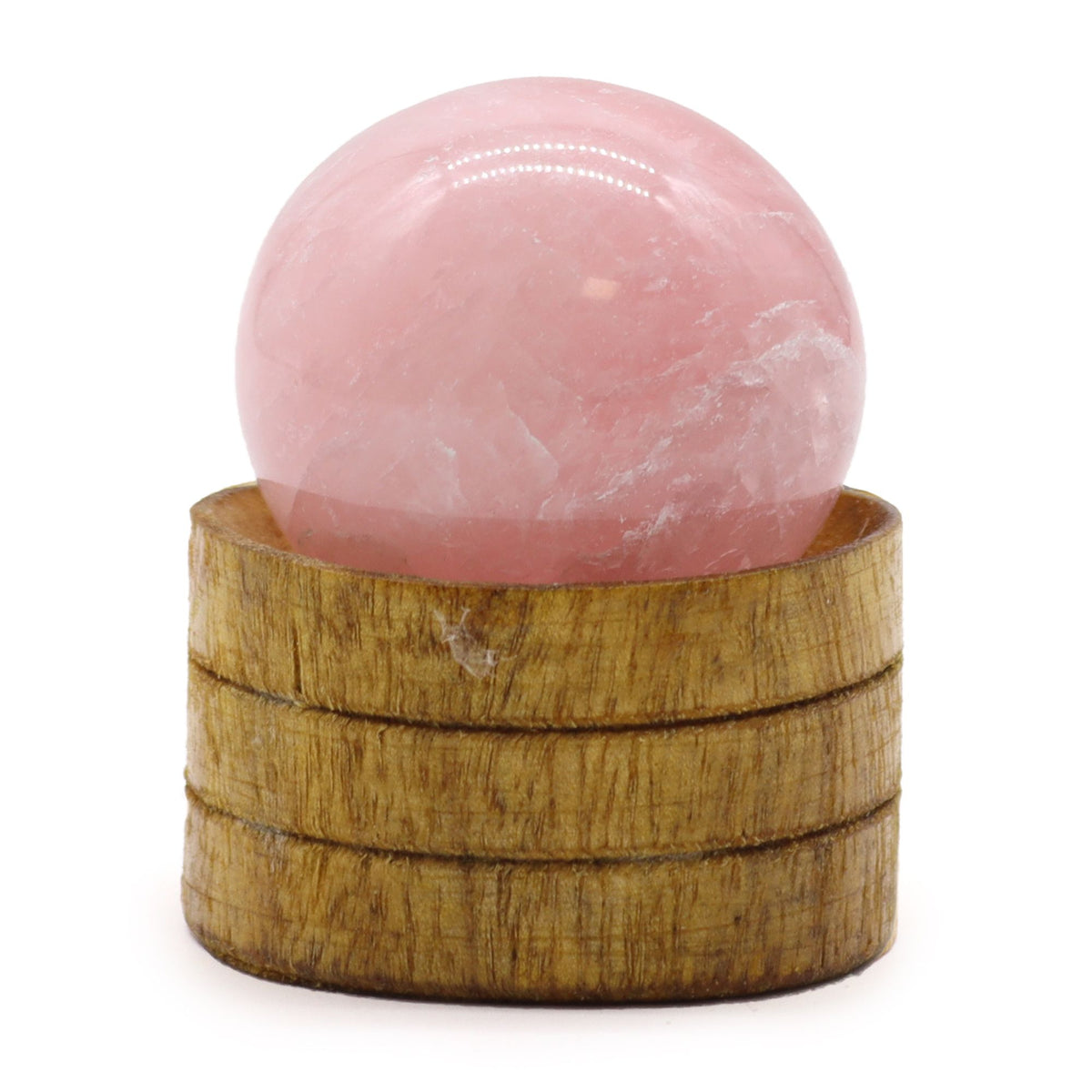 Rose Quartz Crystal Sphere | 40mm | With Stand | Love & Healing Crystal Gift