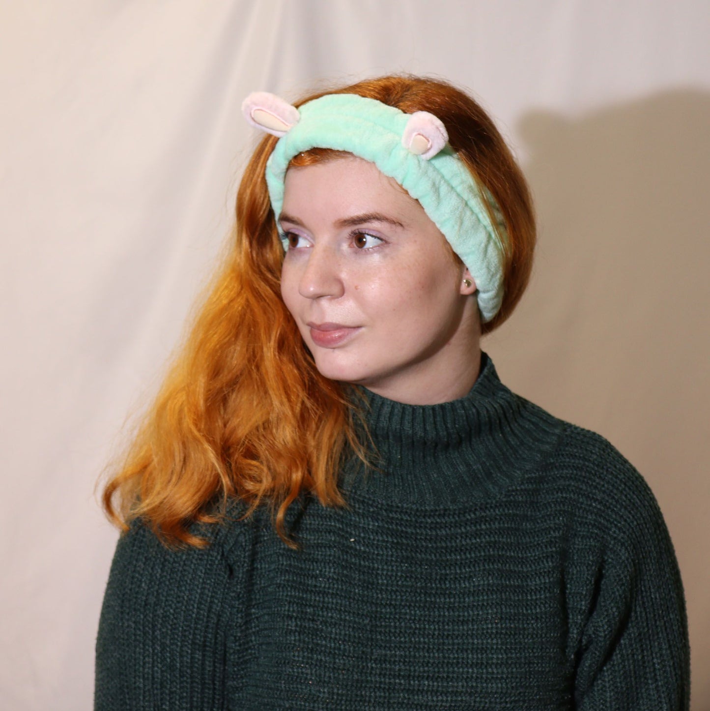 Cute Makeup Headbands | Hearts & Ears | Set of 5 | Soft Flannel | Amber & Calm